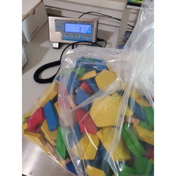 Lot of 426‎ Thick Geometric Wooden Pattern Blocks Math Manipulative Shapes - Picture 13 of 16